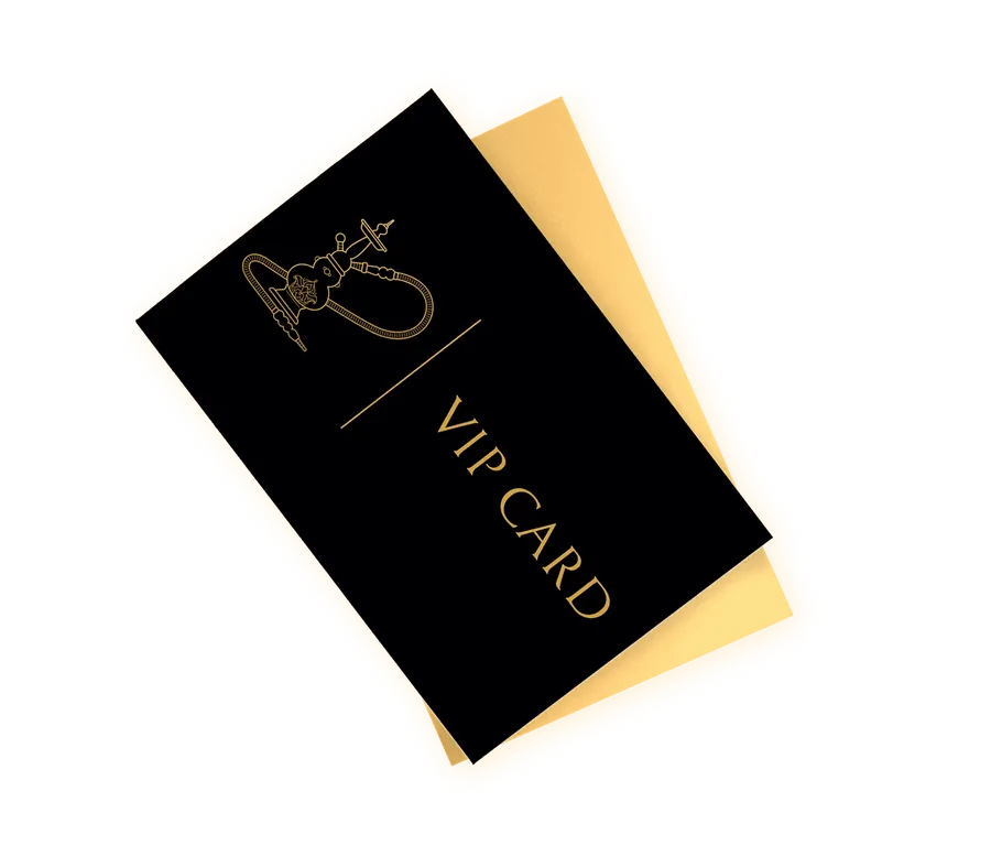 Noir Hookah Lounge black and gold VIP membership card